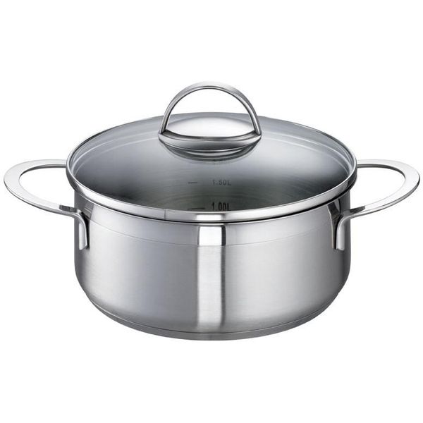 Bratentopf SCHULTE-UFER "Wave", Silber (Silberfarben), Ø:20Cm, TöPfe, Bratentopf, Induktion-image