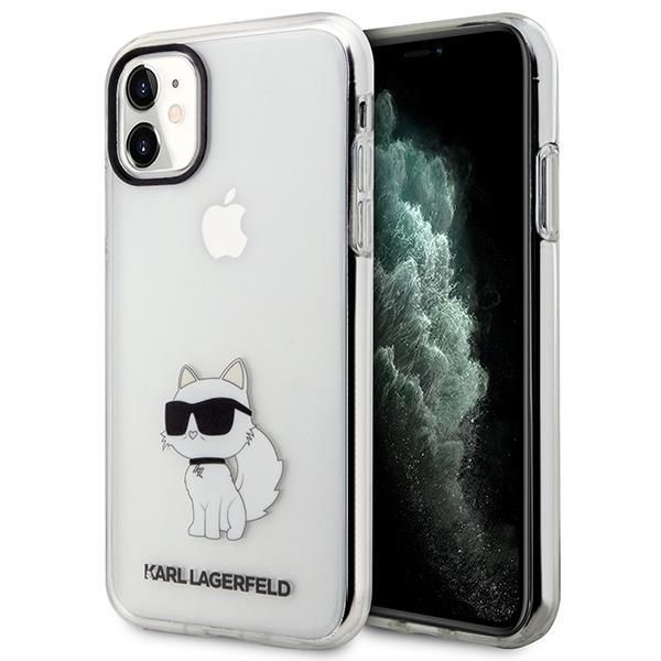 Karl Lagerfeld Klhcn61Hnchtct Custodia Rigida Trasparente Per Iphone 11/ Xr 6,1 Ikonik Choupette-image