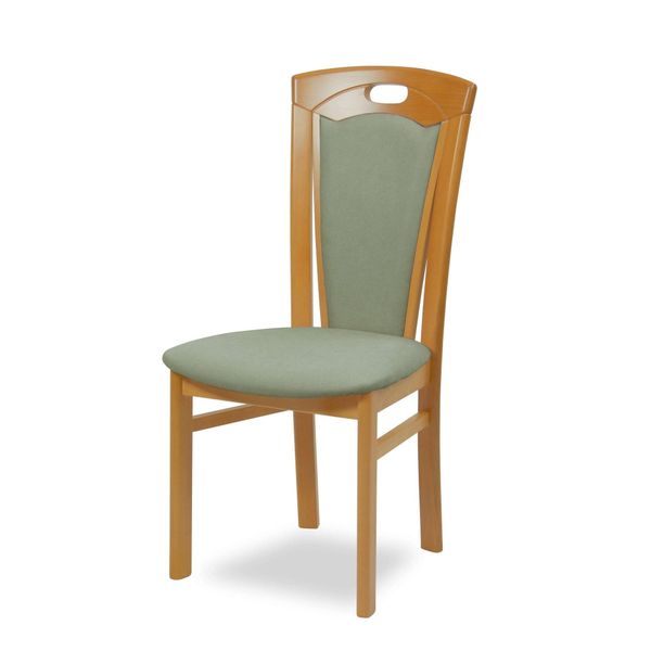 Esszimmerstuhl Home Affaire "Ferdi Made In Italy, Massivholz", Buche, Water, Buche Natur, Water GrüN, B:48Cm H:100Cm T:57Cm, Massivholz, StüHle, Esszimmerstuhl, Bezug Feinstruktur (Wasser- Und Fleckabweisend) Oder Struktur-image