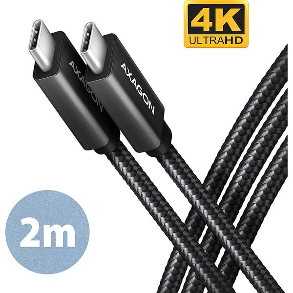 Axagon Axagon BUCM32-CM20AB Cavo Usb Usb 3.2 Gen 2X2 2 M Usb C Nero-image
