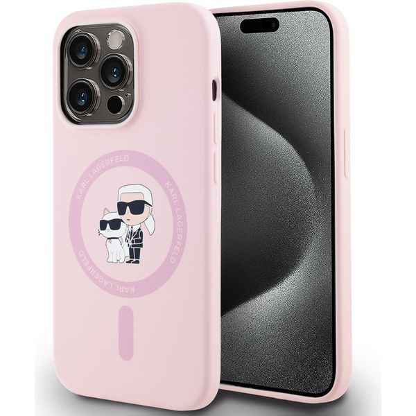 Custodia Karl Lagerfeld Silicone Karl&Choupette Magsafe Do Iphone 14 Pro Max RóżOwy-image