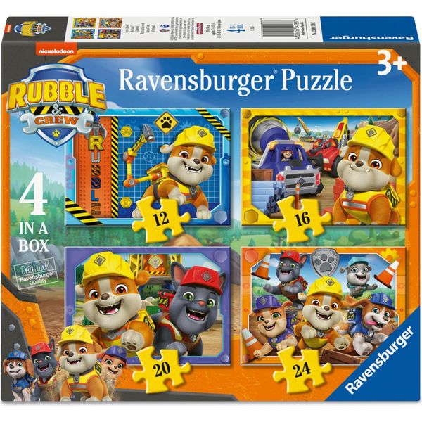 Ravensburger - Rubble & Crew, Puzzle 4 In A Box, 12-16-20-24 Teile, Puzzle Kinder 3 Jahre, 19 X 14 Cm-image