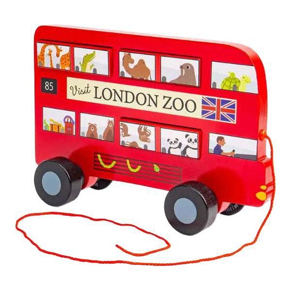 Bigjigs, Giocattolo In Legno Con Bus Di Londra Da Tirare-image