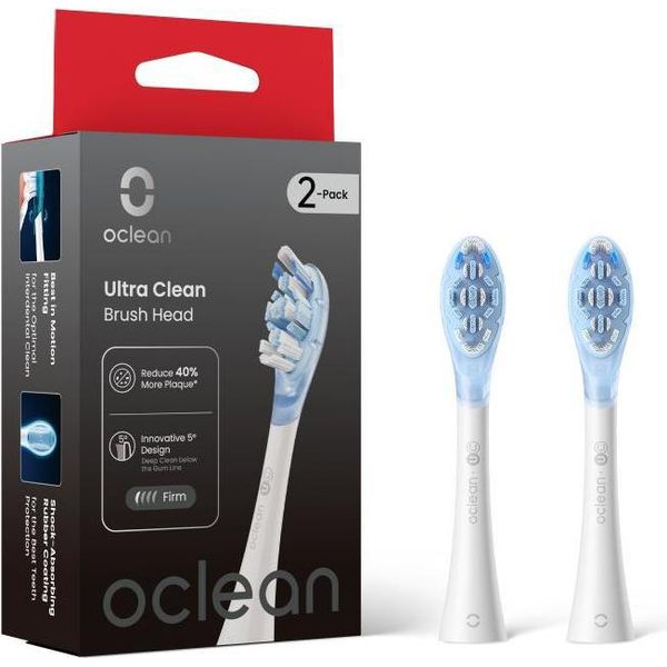 Oclean Ultra Clean HarjaspääT, 2 Kpl, Valkoinen-image