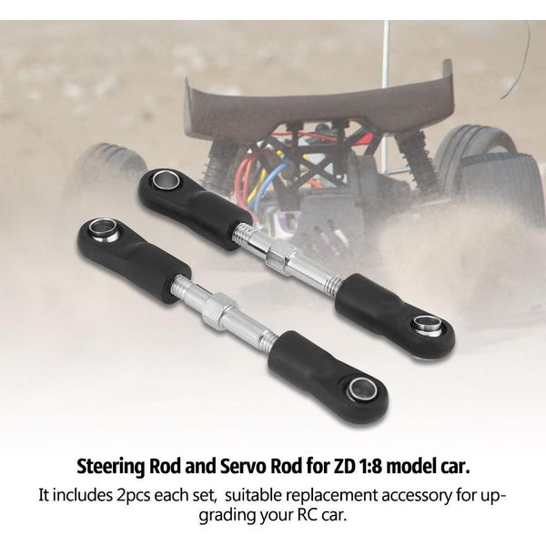 2Pcs/Set Rc Car Steering Rod Servo Link Turnbuckle Linkage Per Zd 1:16 Model Car (Steering Rod)-image