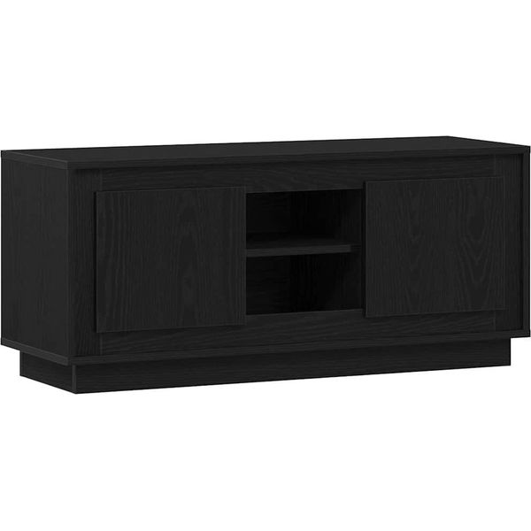 Mobile Tv Vidaxl Look Rovere Nero 102 X 35 X 45 Cm Materiale A Base Di Legno-image