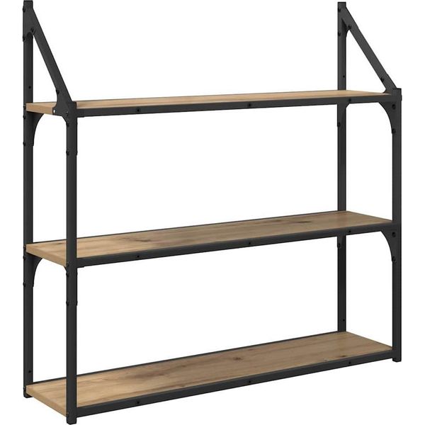 Syfax™ Scaffale Da Parete Rovere Artigianale 80 X 21 X 78,5 Cm-image