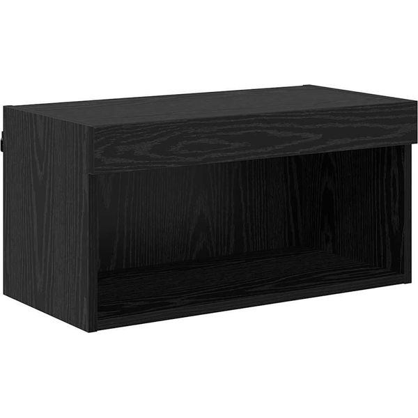 Mobile Tv Vidaxl Look Rovere Nero 60 X 30 X 30 Cm Materiale A Base Di Legno-image