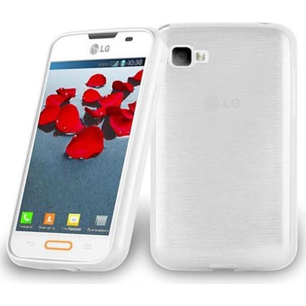 Custodia Cadorabo Per Lg L4 Ii Cover Protettiva In Argento Custodia Protettiva In Silicone Tpu Cover-image