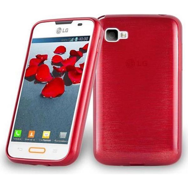 Custodia Cadorabo Per Lg L4 Ii Custodia Protettiva In Silicone Tpu Rosso Custodia Protettiva-image