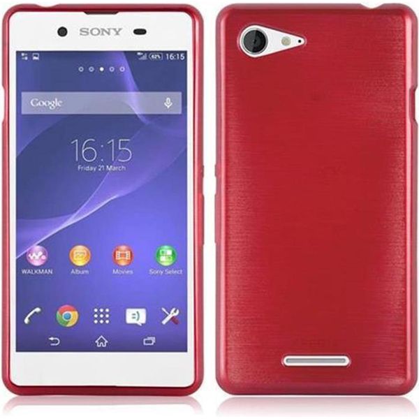 Cadorabo Custodia Per Sony Xperia E3 Cover Protettiva In Silicone Tpu Rosso Cover Protettiva-image