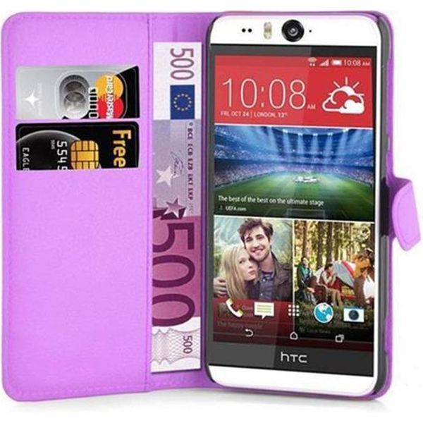 Cadorabo Custodia Per Htc Desire Eye Custodia Protettiva In Viola Custodia Per Telefono Cellulare Custodia Cover Chiusura Magnetica-image
