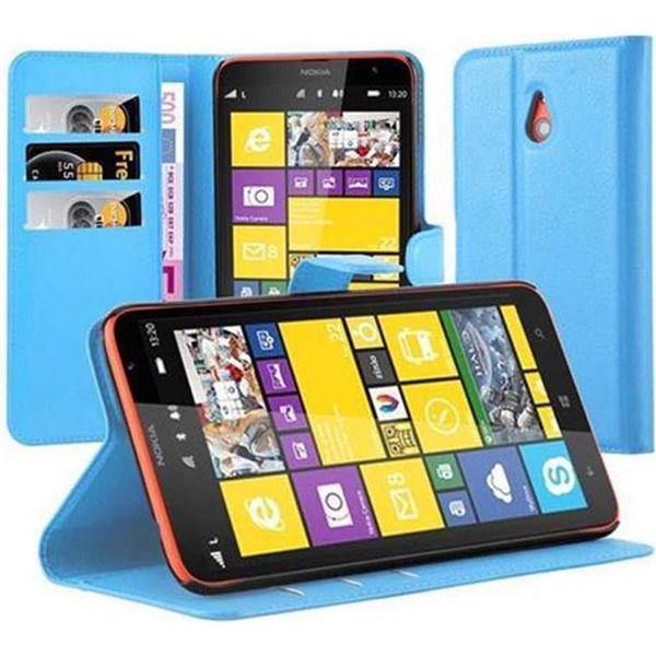 Cadorabo Cover Per Nokia Lumia 1320 Cover Protettiva In Blu Custodia Per Cellulare Cover Chiusura Magnetica-image