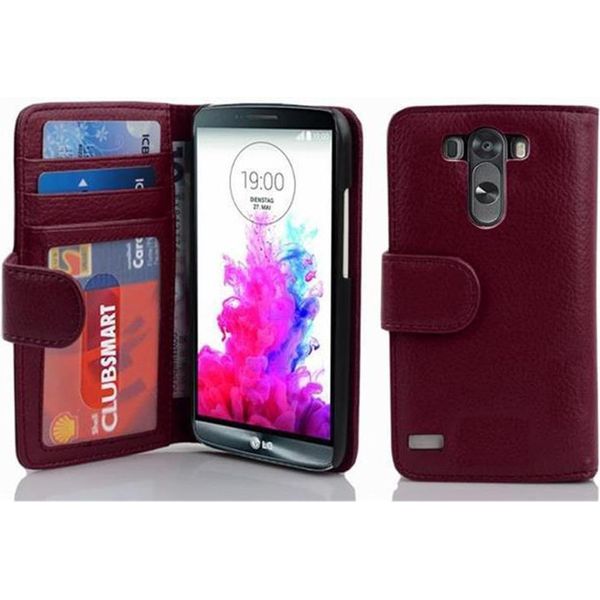 Cadorabo Custodia Per Lg G3 In Viola Copertura Posteriore Telefono Cellulare Protettivo Copertura Libro Custodia Libretto Slot Per Schede-image