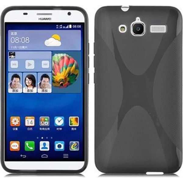 Cadorabo Custodia Per Telefono Cellulare Per Huawei Ascend GX1 In Nero Cover Tpu Silicone Back Cover Case-image