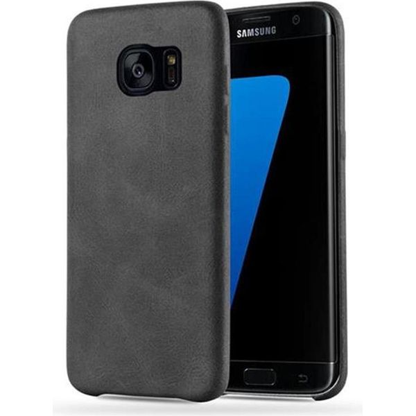 Cadorabo Custodia Protettiva Per Samsung Galaxy S7 Edge Cover In Nero Custodia Rigida Cover Telefono Cellulare Custodia In Ecopelle-image