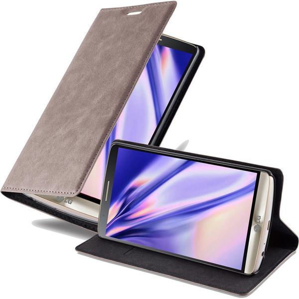 Cadorabo Custodia Per Lg G3 Cover Protettiva In Marrone Custodia Per Telefono Cellulare Cover Chiusura Magnetica-image