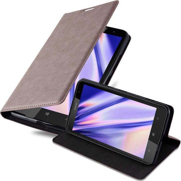 Cadorabo Cover Per Nokia Lumia 1320 Cover Protettiva In Marrone Custodia Per Cellulare Cover Chiusura Magnetica-image