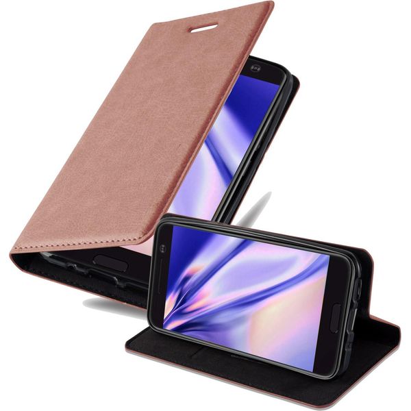 Cadorabo Custodia Per Htc 10 (One M10) Cover Protettiva In Marrone Custodia Per Cellulare Cover Chiusura Magnetica-image