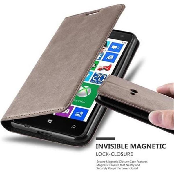 Cadorabo Cover Per Nokia Lumia 625 Cover Protettiva In Marrone Custodia Per Cellulare Cover Chiusura Magnetica-image