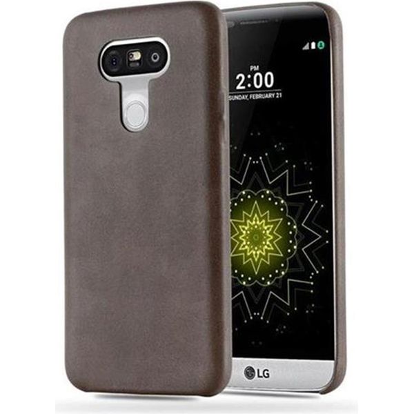 Cadorabo Custodia Protettiva Per Lg G5 Cover In Marrone Custodia Rigida Cover Telefono Cellulare Custodia In Similcuoio-image