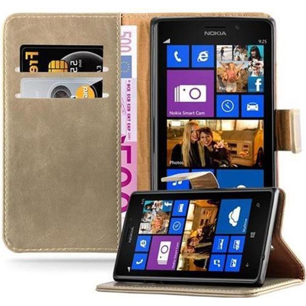 Cadorabo Cover Per Nokia Lumia 925 Cover Protettiva In Marrone Cover Per Cellulare Custodia Libro Custodia-image