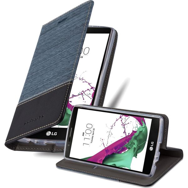 Cadorabo Custodia Per Lg G4 / G4 Plus Custodia Protettiva In Blu Nero Custodia Per Cellulare Etui Book Case Cover-image