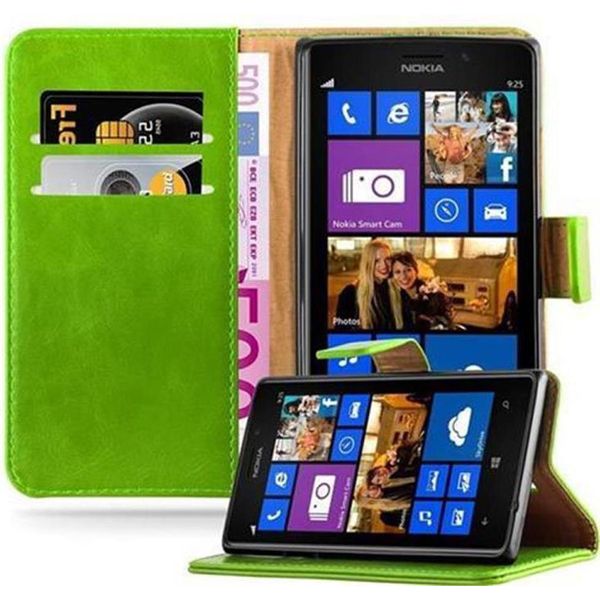 Cadorabo Cover Per Nokia Lumia 925 Cover Protettiva In Verde Cover Per Cellulare Cover Libro Custodia-image