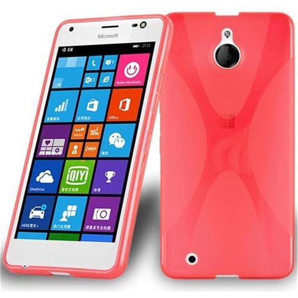 Cadorabo Custodia Per Telefono Cellulare Per Nokia Lumia 850 In Rosso Cover Tpu Silicone Back Cover Case-image