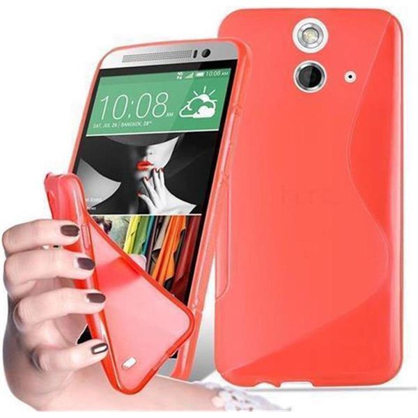 Cadorabo Custodia Protettiva Per Htc One E8 In Rosso Custodia Per Telefono Cellulare Tpu Custodia In Silicone-image