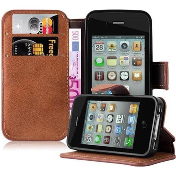 Cadorabo Custodia Per Apple Iphone 4 / 4S Custodia In Marrone Custodia Protettiva Per Cellulare Custodia Cover-image