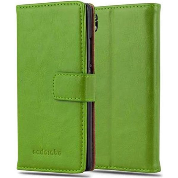 Cadorabo Cover Per Huawei Ascend P7 Cover Protettiva In Verde Cellulare Cover Libro Caso-image