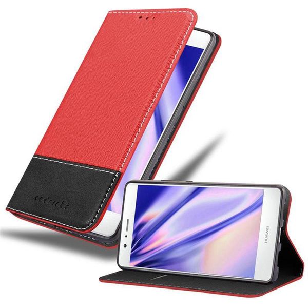 Cadorabo Custodia Per Huawei P9 Lite 2016 / G9 Lite Custodia Protettiva In Rosso Shandy Custodia Custodia A Libro Custodia In Similcuoio-image