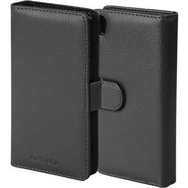 Cadorabo Custodia Per Sony Xperia Z5 In Nero Cover Posteriore Telefono Cellulare Protettivo Cover Libro Custodia Libretto Slot Per Schede-image