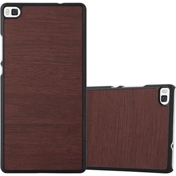 Cadorabo Cover Per Huawei P8 Cover Protettiva In Marrone Custodia Rigida Look Legno Cellulare Cover-image