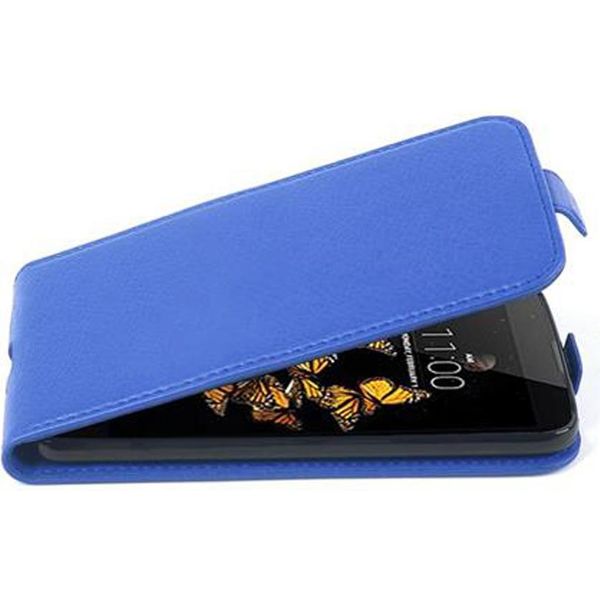 Cadorabo Custodia Protettiva Per Lg K8 2016 Cover In Blu Flip Case Custodia Per Telefono Cellulare Cover In Similcuoio-image