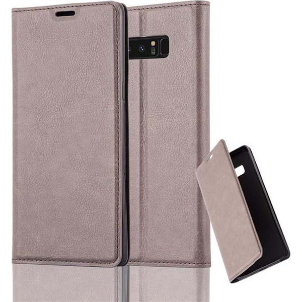 Cadorabo Custodia Per Samsung Galaxy Note 8 Custodia Protettiva In Marrone Custodia Per Cellulare Cover Chiusura Magnetica-image