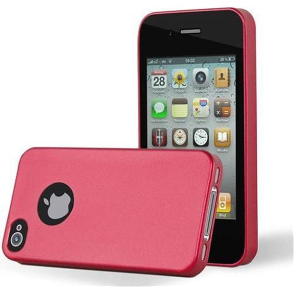 Cadorabo Custodia Protettiva Per Apple Iphone 4 / 4S Custodia In Rosso Telefono Cellulare Tpu Silicone Custodia Cover Case-image
