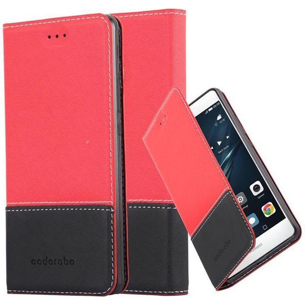 Cadorabo Custodia Per Huawei P9 Custodia Protettiva In Rosso Shandy Custodia Custodia A Libro Custodia In Similcuoio-image