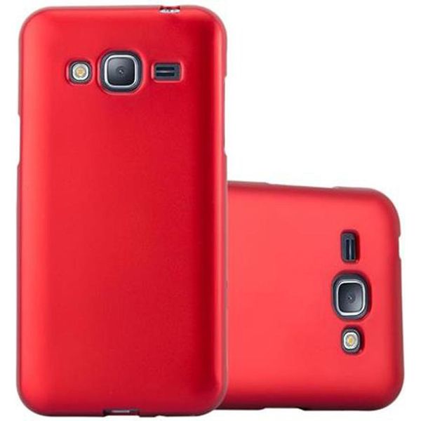Cadorabo Cover Protettiva Per Samsung Galaxy J3 2016 Custodia In Rosso Per Telefono Cellulare Tpu Custodia In Silicone Cover Case-image