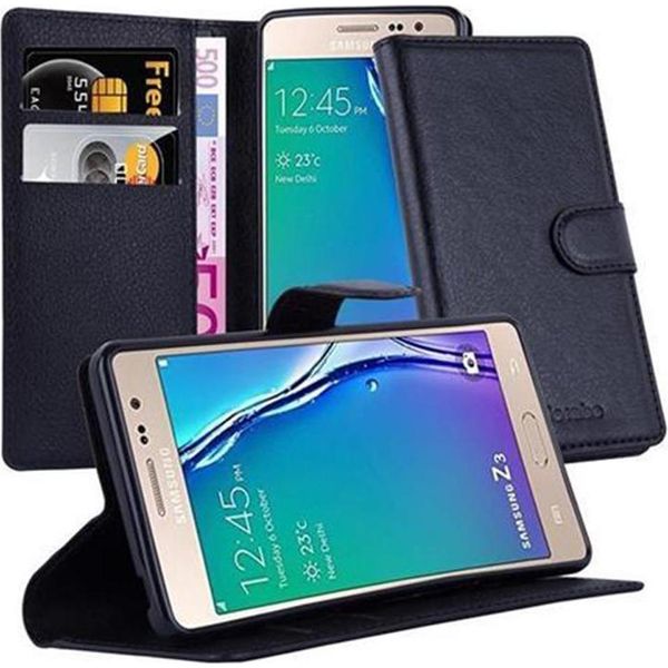 Cadorabo Custodia Per Samsung Galaxy Z3 Custodia Protettiva In Nero Custodia Per Cellulare Cover Chiusura Magnetica-image