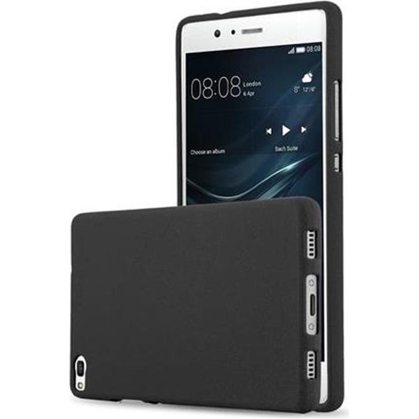 Cadorabo Copertura Protettiva Per Huawei P8 Caso In Nero Custodia Del Telefono Cellulare Tpu Etui Cover Case-image