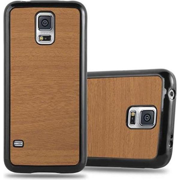 Cadorabo Custodia Del Telefono Cellulare Per Samsung Galaxy S5 / S5 Neo In Marrone Custodia Protettiva Custodia Cover Tpu Silicone-image