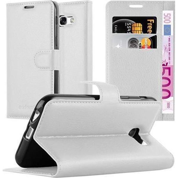 Cadorabo Cover Per Samsung Galaxy A5 2017 Cover Protettiva In Bianco Custodia Per Telefono Cellulare Cover Chiusura Magnetica-image