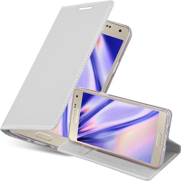 Cadorabo Custodia Per Cellulare Per Samsung Galaxy A5 2015 Custodia Protettiva In Argento Cover Etui Book Case Booklet-image