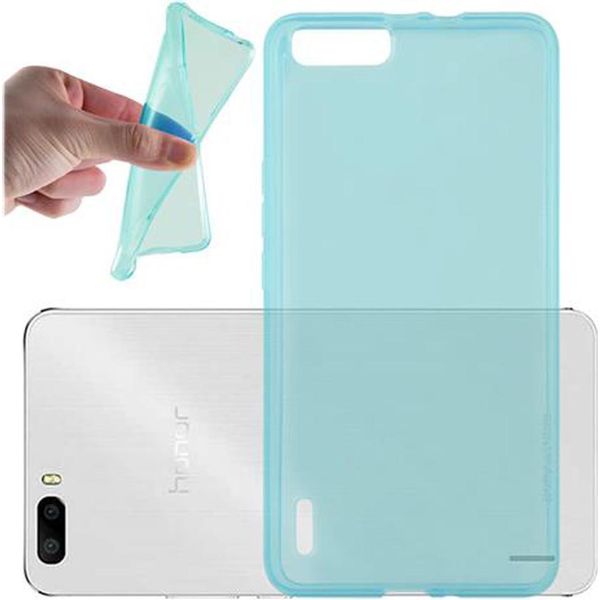 Cadorabo Custodia Per Honor 6 Plus Cover Protettiva In Blu Custodia Protettiva In Silicone Tpu Cover Case-image