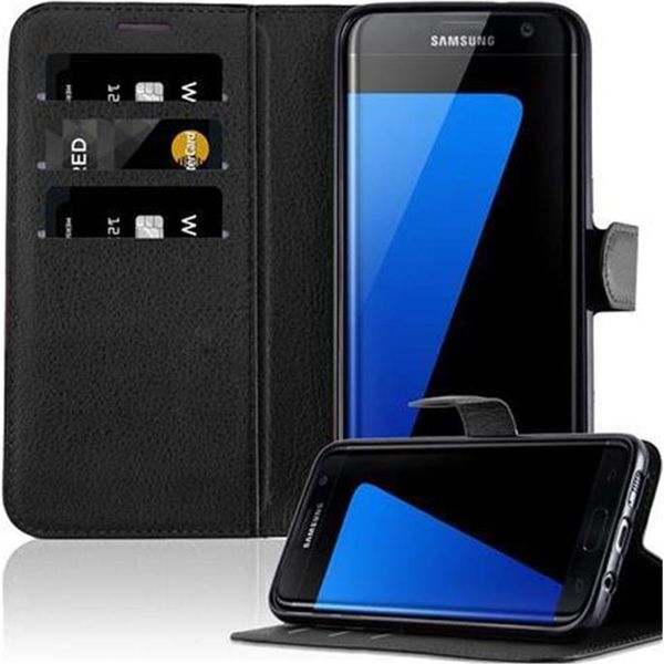Cadorabo Custodia Per Samsung Galaxy S7 Edge Cover Protettiva In Nero Custodia Per Cellulare Cover Chiusura Magnetica-image