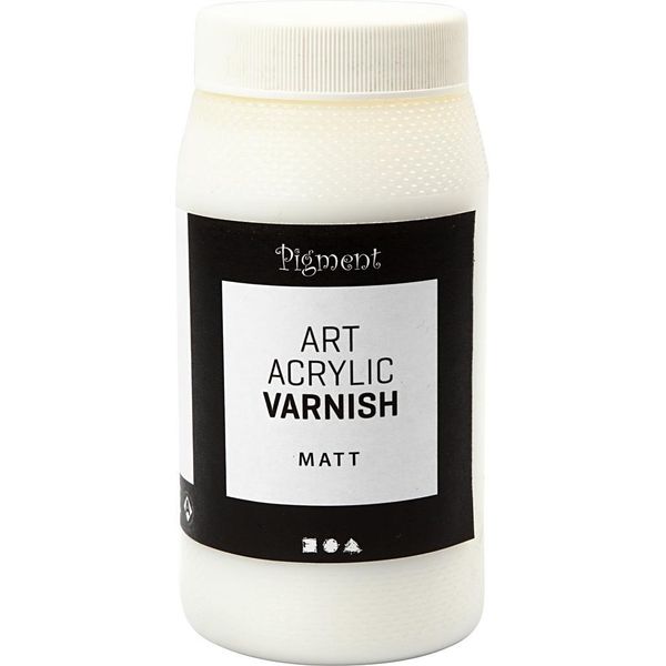 Vernice Acrilica Per Arte, Bianca, Trasparente Opaca, Lucida Opaca, 500Ml-image