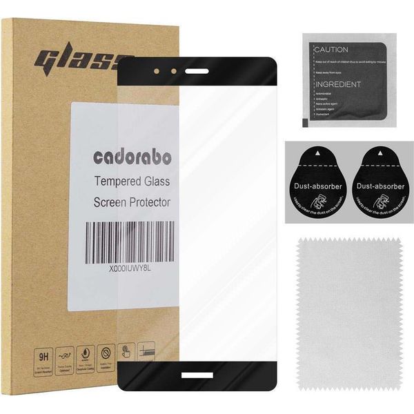 Cadorabo Pellicola Blindata Per Huawei P9 Plus Pellicola Protettiva In Nero A Schermo Intero Vetro Temperato Di Protezione Del Display-image