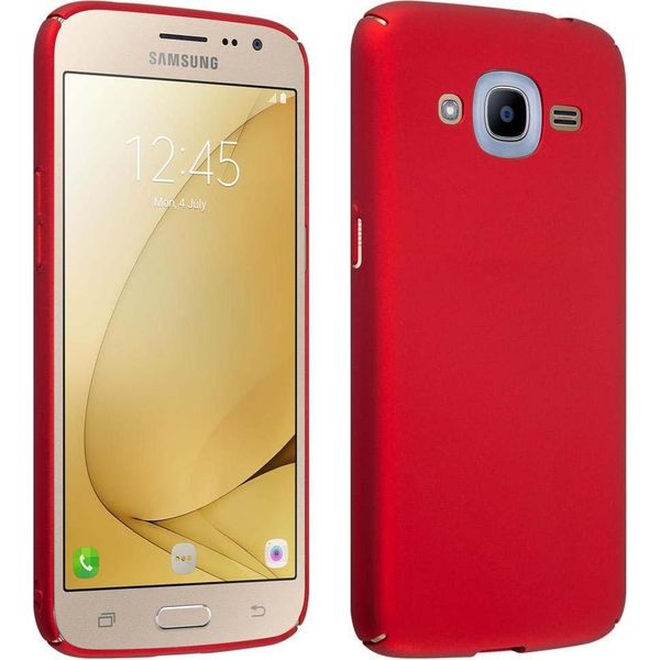 Cadorabo Cover Per Samsung Galaxy J2 2016 Cover Protettiva In Rosso Custodia Rigida Custodia Cover Per Telefono Cellulare-image